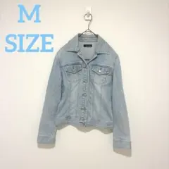 【美品】デニム　ジャケット M ライトブルー ストレッチ Y2K スリム