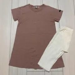 100㎝　Tシャツワンピース 七分丈レギンス　2点セットのサムネイル