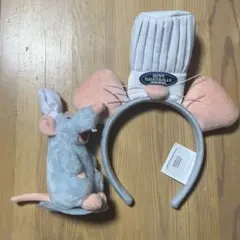 レミー シェフ帽子カチューシャとぬいぐるみセット　パリディズニーのサムネイル