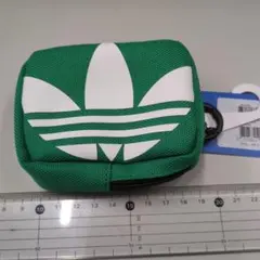 アディダス ミニポーチ イヤホンポーチ ガジェット　ポーチ　グリーン　緑