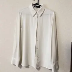 【ZARA】 ホワイト 長袖シャツ