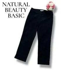 ナチュラルビューティーベーシック　レディース　スラックス　パンツ　ブラック　M