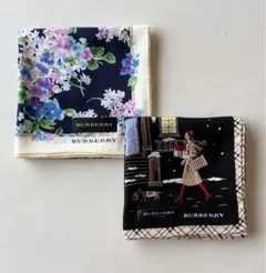 バーバリー レディースハンカチ コットン 2枚セット BURBERRY