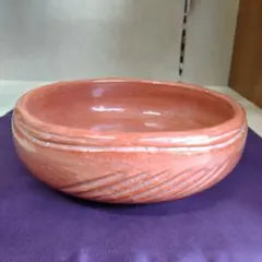 陶器 植木鉢 盆栽鉢 赤色 縦溝デザイン - メルカリ