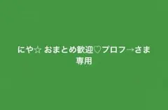 にや☆ おまとめ歓迎♡プロフ→さま専用