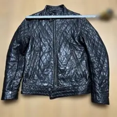 ブラックレザー シングルライダースジャケット