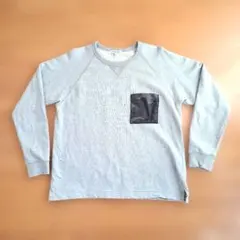 GLOBAL WORK グレー スウェット 迷彩柄ポケット Lサイズ