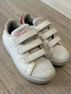 adidas ベルト付きスニーカー ホワイト　ピンク　17