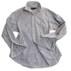 【美品 大きめ 2XL】ラルフローレン コットン クラシックフィット ストライプ