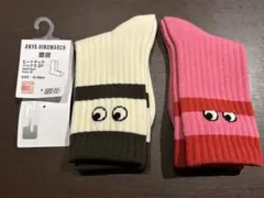 新品未使用。アニヤ UNIQLOヒートテックソックス2P キッズ16~20cm