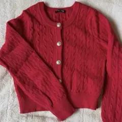 PARK east by one way ケーブルニットカーディガン