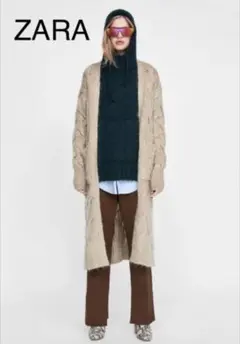 ニットロングカーディガン