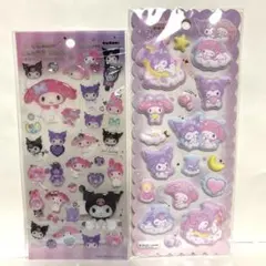 マイメロ　クロミ　マシュマロシール　クリアキャンディシール　2枚セット