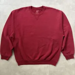 【FRUIT OF THE LOOM】 無地 ワインレッド スウェット XL