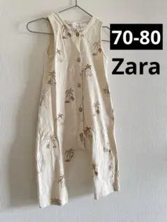 ZARA ザラベビー　ヤシの木柄　オーバーオール　サロペット　70 80