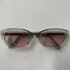 JINS jins キャットアイサングラス クリア/ピンク 美品