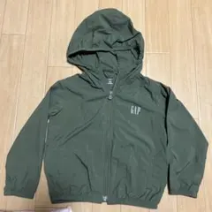 GAP フード付きジップアップパーカー オリーブグリーン