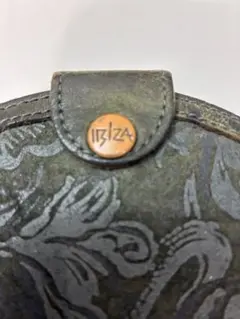 IBIZA イビザ 古銭入れ コインケース 小銭入れ レザー 緑 ヴィンテージ