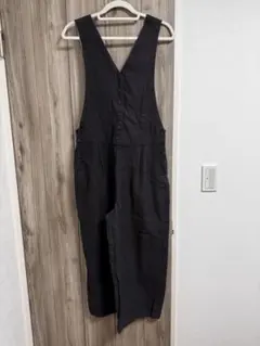 ダークグレー ボタン付きサロペットサマンサモスモス