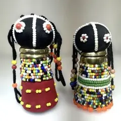 南アフリカ ハンドメイド ビーズ細工 人形 アフリカ民藝 魔除け - メルカリ