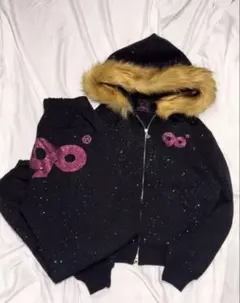 9090 上着 パーカーのみ Logo Glitter Sweat Pants