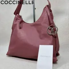 【美品✨】コチネレ　レザーショルダーバッグ 本革 ダスティーピンク