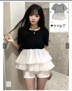 グレイル バルーンフリルドッキングスウェットトップスのサムネイル