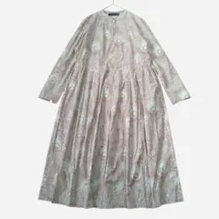 シャワーパーティー　ワンピース　羽柄　リバティ　柄　日本製