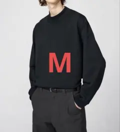 UNIQLO ユニクロ ブラッシュドモックネックTシャツ 長袖 ブラック 黒