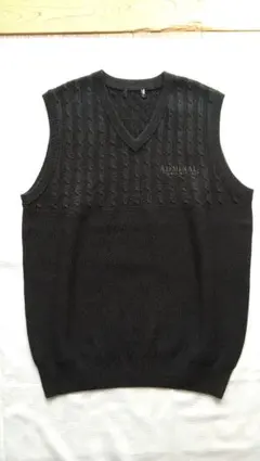 アドミラルゴルフ　中綿ベスト　リバーシブル　スコットランド　ブラック　グレー アドミラルゴルフ 中綿ベスト リバーシブル スコットランド ブラック