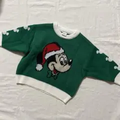 신품 미사용 フタフタ futafuta ミッキー クリスマス ニット 80cm