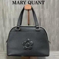 MARY QUANT ブラック ハンド バッグ 花柄