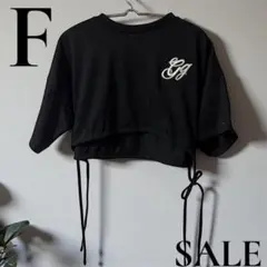 「即日発送」F GRL GGロゴ クロップド長袖Tシャツ 黒 半袖