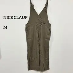 NICE CLAUP リネンサロペット Mサイズ　c428③