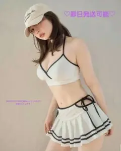 andmary Coco pleats swimwear White - メルカリ
