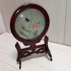 両面刺繍 (パンダ）中国伝統刺繍工芸品 置物 四川刺繍 蜀刺繍 - メルカリ