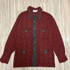 テーラードジャケット、ネルシャツジャケット、レトロ柄、幾何学模様、ビンテージ調