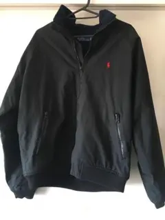 90s ラルフローレン ウォームアップジャケット ブラック 裏フリース