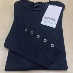 新品 SUNNY HOUSE 長袖リブTシャツ ブラック
