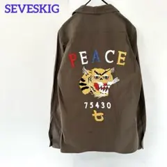 SEVESKIG セヴシグ PEACE 虎刺繍　ミリタリージャケット
