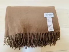 ブラウン マフラー フリンジ付き