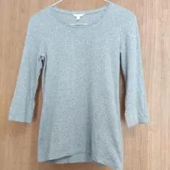 UNIQLO グレー 七分袖 Tシャツ Mサイズ