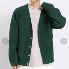 グローバルワーク カーディガン M ダークグリーン ワッフル編み 長袖 新品