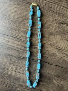 ターコイズブルー ビーズネックレス