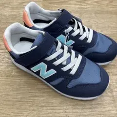 New Balance 373 キッズシューズ ネイビー/ピンク
