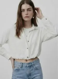【タグ付き】sandro サンドロ クロップドシャツ ジャケット スキッパーのサムネイル