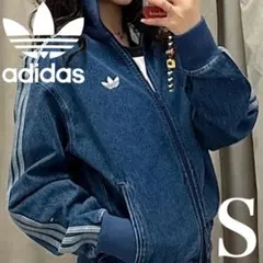 新品⭐️adidas アディカラー デニム ファイヤーバード トラックトップ青S
