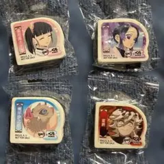 鬼滅の刃 消しゴム くら寿司景品4個セット　童磨　伊之助　カナヲ　胡蝶しのぶ