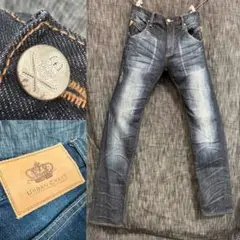 URBAN CRAFT レザー装飾デニム YKK ストレッチ　ジーンズ
