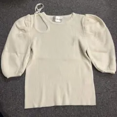 moyu moyu 半袖リブニット ホワイトのサムネイル